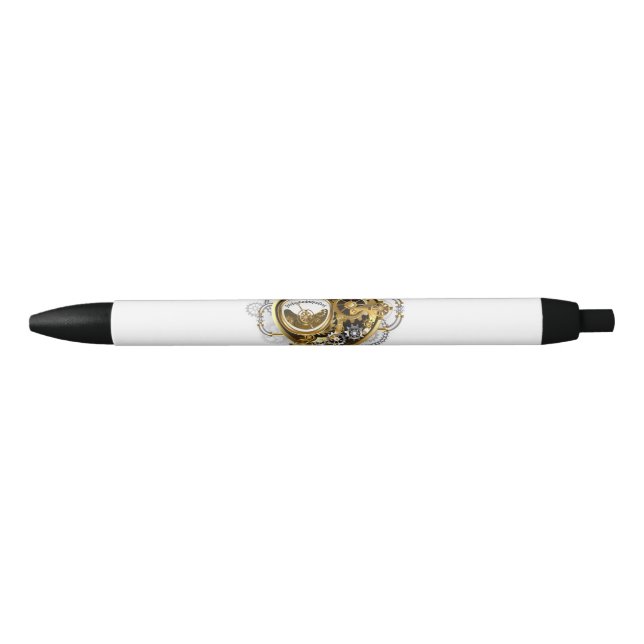 Stylo Noir Coeur vapeur avec un manomètre (Devant)