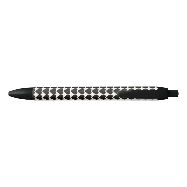 Stylo Noir Coeurs noirs (Dos)