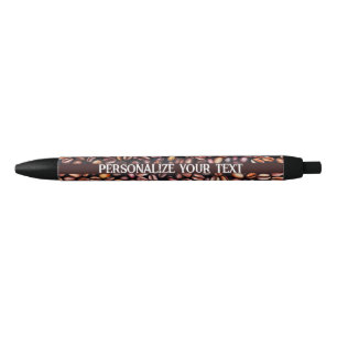 Stylo Noir Coffee Haricots crayon Motif Rustique Brown