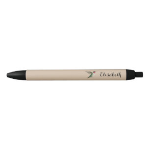 Stylo Noir Colibri à gorge rubis