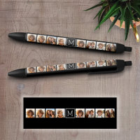 Collage photo noir et blanc Monogramme personnalis