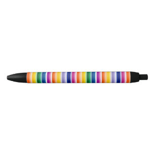 Stylo Noir Conception de bandes verticales colorées