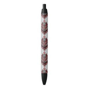 Stylo Noir Conception de totem tribal Haida Loup