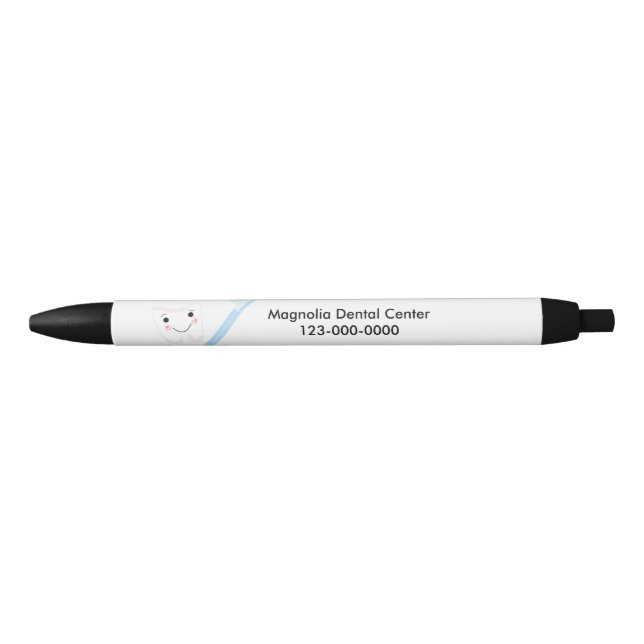 Stylo Noir Conception dentaire pour dents et brosses à dents (Devant)