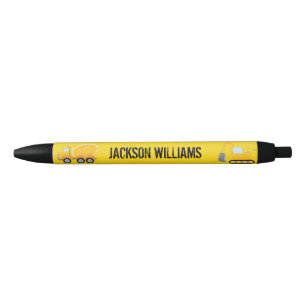Stylo Noir Cool Construction Véhicule Garçon Enfants sur mesu