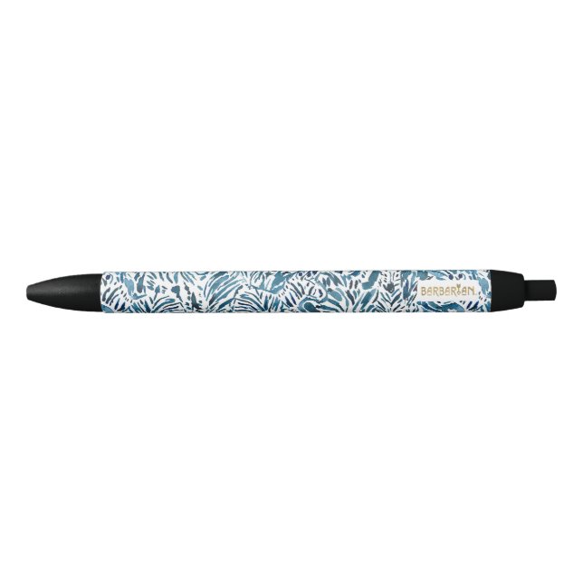 Stylo Noir Copie de zèbre d'indigo (Devant)