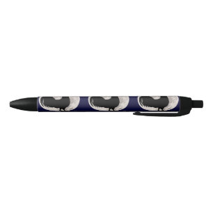 Stylo Noir Coq au clair de lune