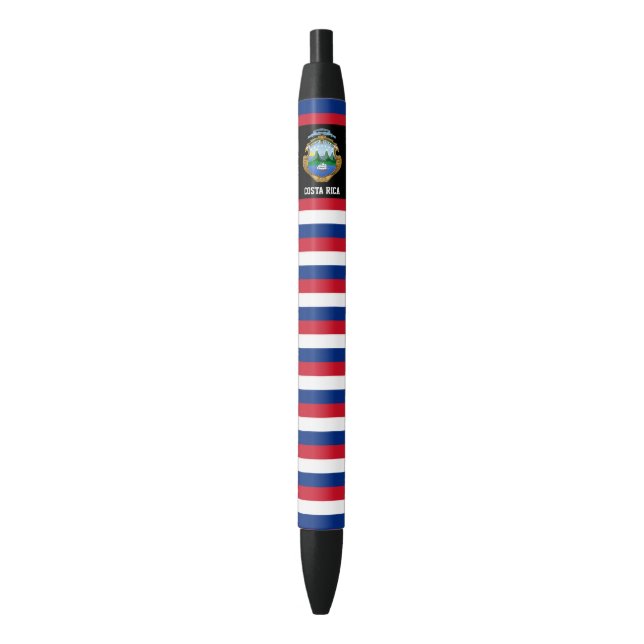 Stylo Noir Costa Rica Drapeau mignon Patriotique (devant Vertical)