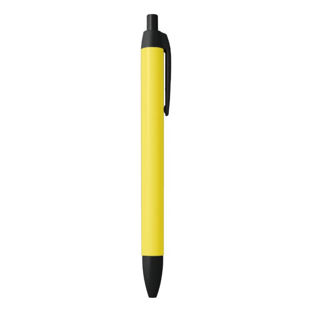 Stylo Noir Couleur uni jaune brillant avec (Bas (Vertical))