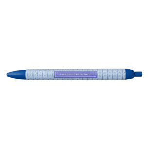 Stylo Noir Country Heart Stripes Nom personnalisé