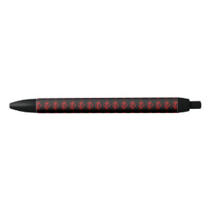 Stylo Noir Crâne rouge Squelette Imaginaire Art métal lourd