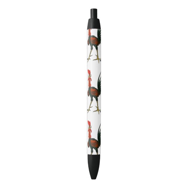Stylo Noir Crazy rooster (devant Vertical)