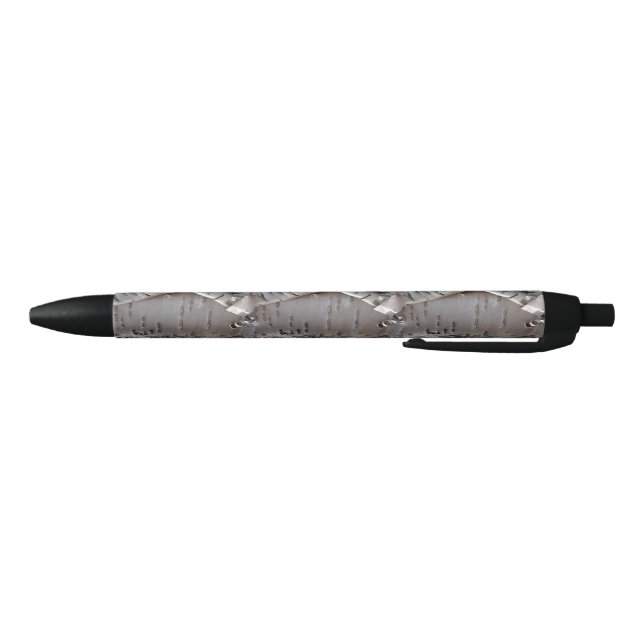 Stylo Noir Curly Birch Bark Tree Rustic Pen (Bas)