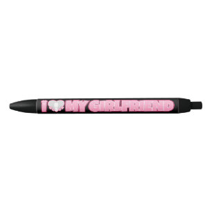 Stylo Noir Custom I Love My Girlfriend - Ajouter une photo