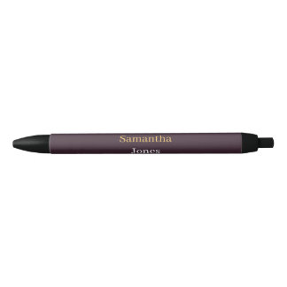 Stylo Noir Custom name minimalist modern burgundy