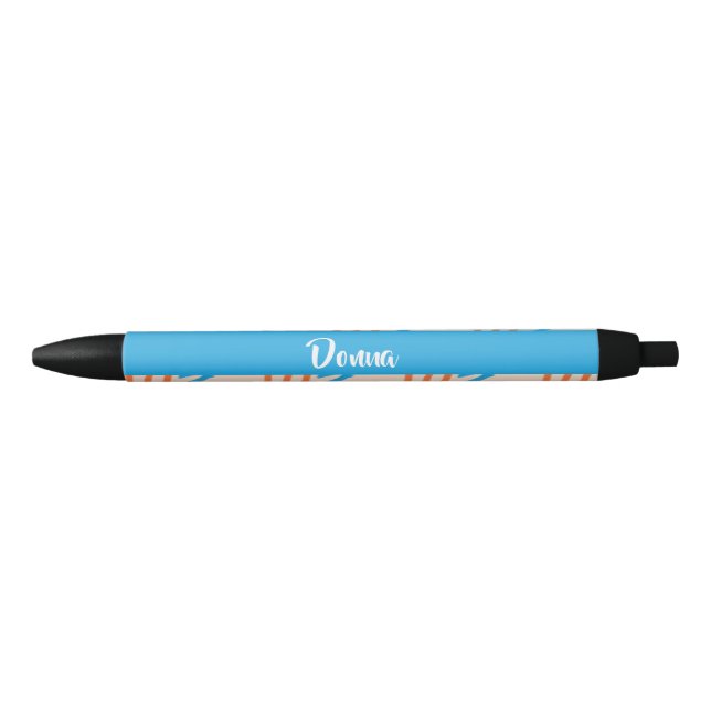 Stylo Noir Custom name paint strokes patterned (Devant)