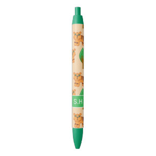 Stylo Noir Cute Cartoon Motif Tiger Personnalisé