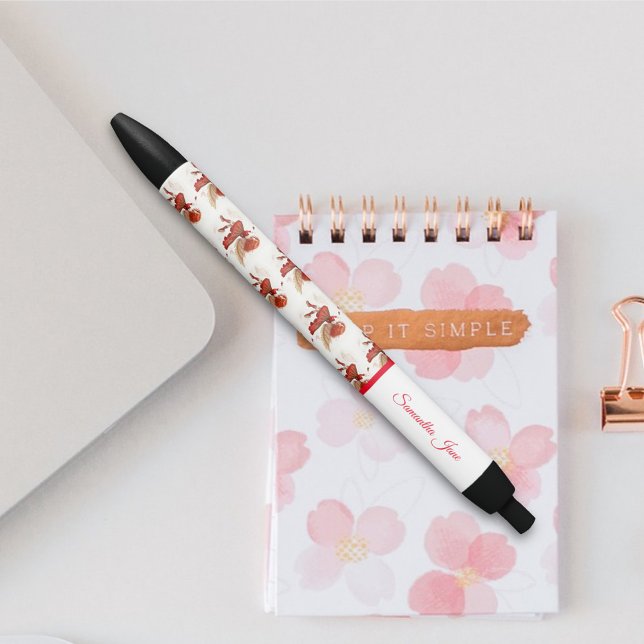 Stylo Noir Cute Little Red Flying Fairy Girly Imaginaire (Créateur téléchargé)