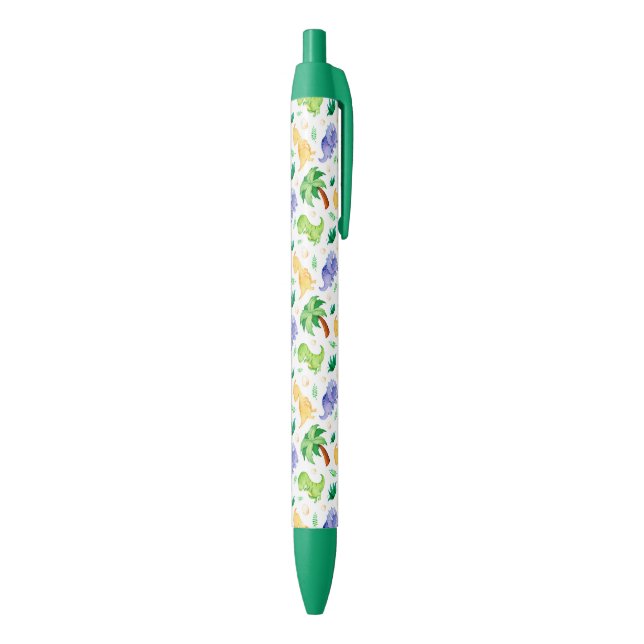 Stylo Noir Cute Neon Aquarelle Dinosaur Motif (Bas (Vertical))