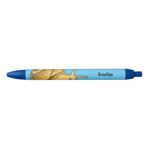Stylo Noir Cute yellow snail cartoon