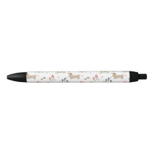 Stylo Noir Dachshund Lover Weiner Chien Saucisse Chien Fleur
