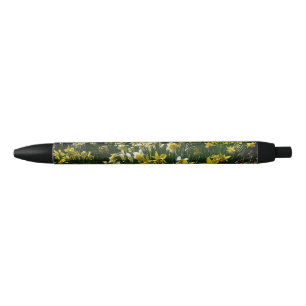Stylo Noir Daffodiles jaunes et blancs Fleurs de printemps