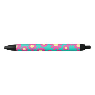 Stylo Noir Daisy Magenta Turquoise