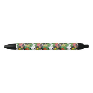 Stylo Noir Dalmatie Tropical Floral Jungle Chien Dalmatie