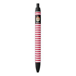 Stylo Noir Danemark Drapeau mignon Patriotique