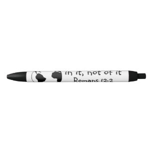 Stylo Noir dans lui, pas de lui 12:2 de Romains de vers de