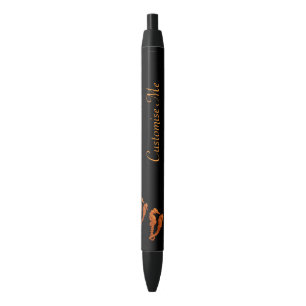 Stylo Noir Danse des hippocampes (oranges)