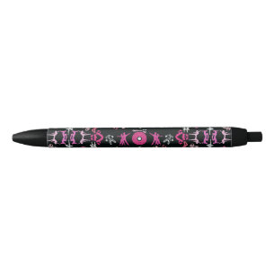 Stylo Noir Danseuse rose Motif Décor Maison