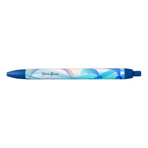 Stylo Noir Dauphins bleus magiques des textes d'été fait su