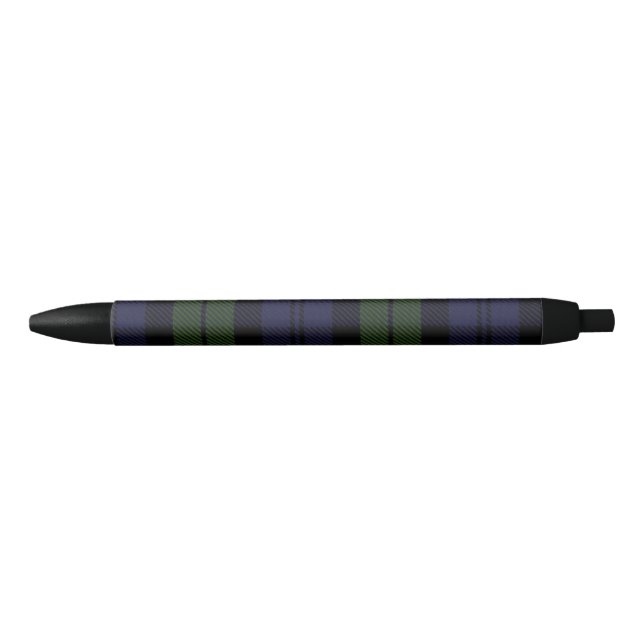 Stylo noir de plaid de montre (Devant)