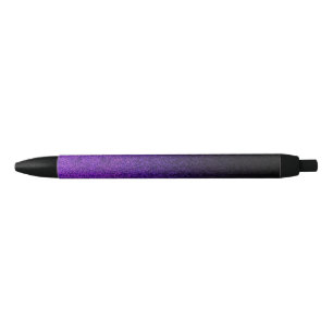 Stylo Noir Dégradé de Parties scintillant noire et violette