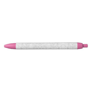 Stylo Noir Dentelle blanche tombante