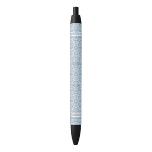 Stylo Noir Dentelle en céramique bleu clair