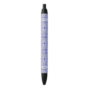 Stylo Noir dentelle en céramique Bleu de Grèce