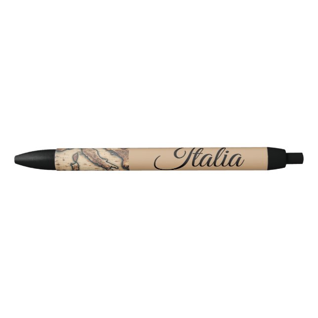 Stylo Noir Design de carte exclusif Antique Italie (Devant)