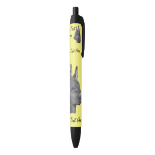 Stylo Noir dessin au crayon noir et blanc d'âne mignon