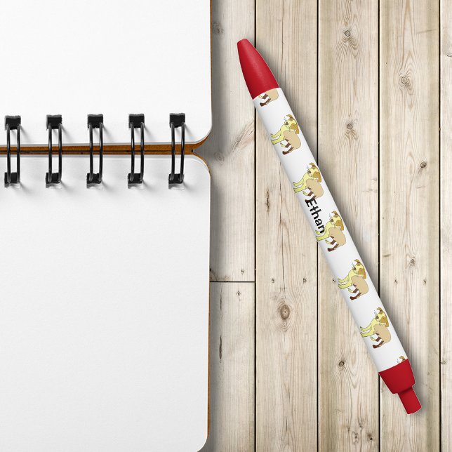 Stylo Noir Dessin beagle personnalisé (Créateur téléchargé)