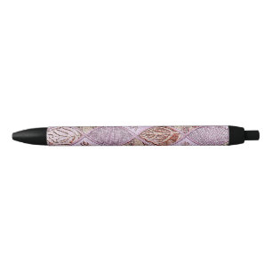 Stylo Noir Dessins De Diamant En Rose