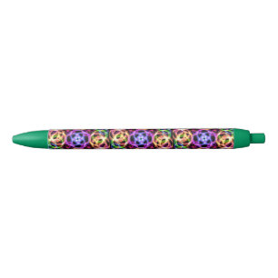 Stylo Noir Deux bulles arc-en-ciel