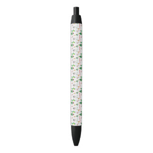 Stylo Noir dinosaure de Noël et bonhomme de neige