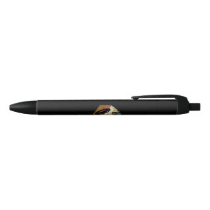 Stylo Noir Disque Golf Panier Rétro