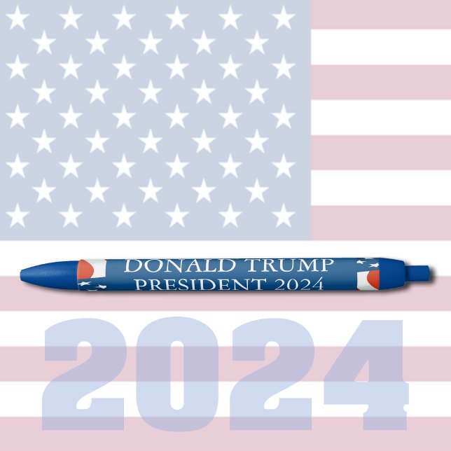 Stylo Noir Donald Trump Président 2024 (Donald Trump President 2024)