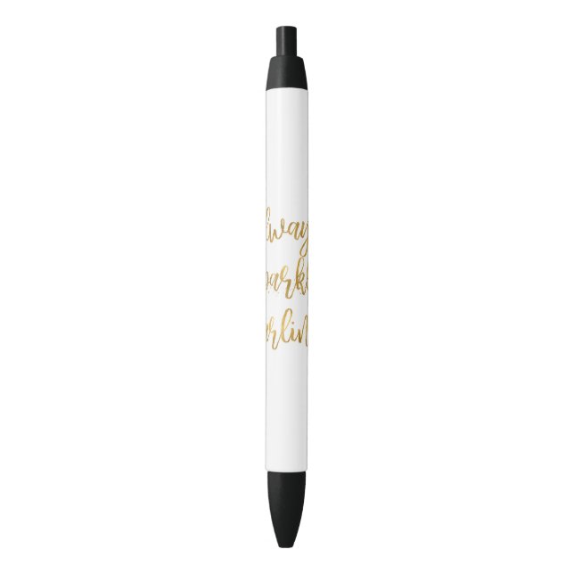 Stylo Noir D'or chouchou d'étincelle toujours (devant Vertical)