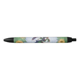 Stylo Noir Dragon d'art d'imaginaire de nature d'été