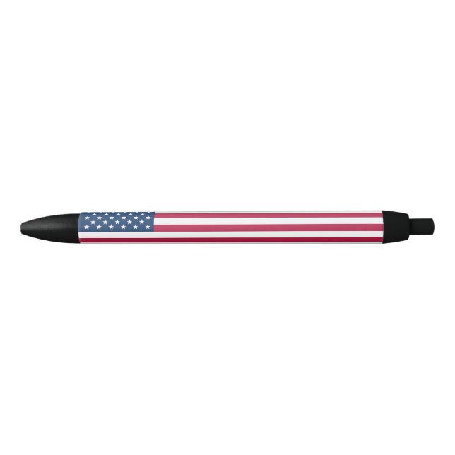 Stylo Noir Drapeau américain (Devant)