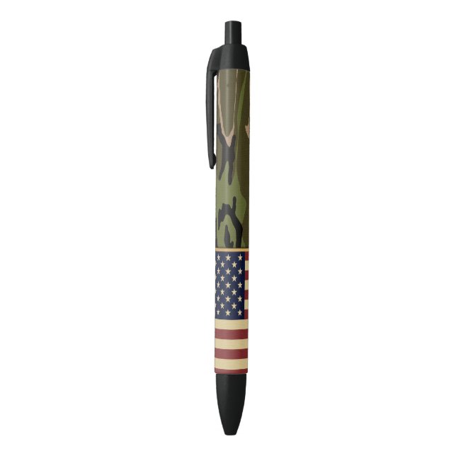 Stylo Noir Drapeau américain (Haut (Vertical))